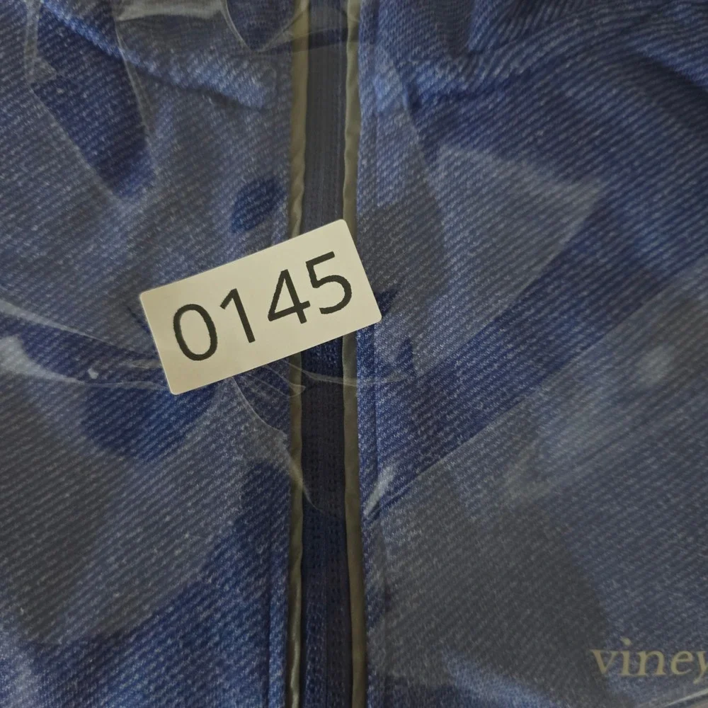 VINEYARD VINES PERFORMANCE 1/4 ZIP SHIRT WOMENS MEDIUM BLUE POCKET LIGHTWEIGHT - Picture 14 of 14